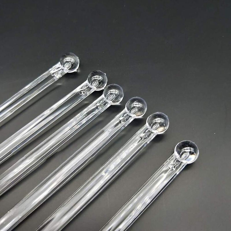 Tebery 200 PCS Clear Swizzle Sticks, 7 Inch Ball Head Coffee Cocktails Stirrers, Crystal Round Top Cake Topper Stir Sticks for Drinks, Tea, Hot and Cold Beverages - Image 3